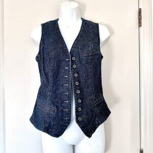 WOMEN'S LAUREN JEANS CO RALPH LAUREN DENIM VEST JEAN VEST  SZ: S